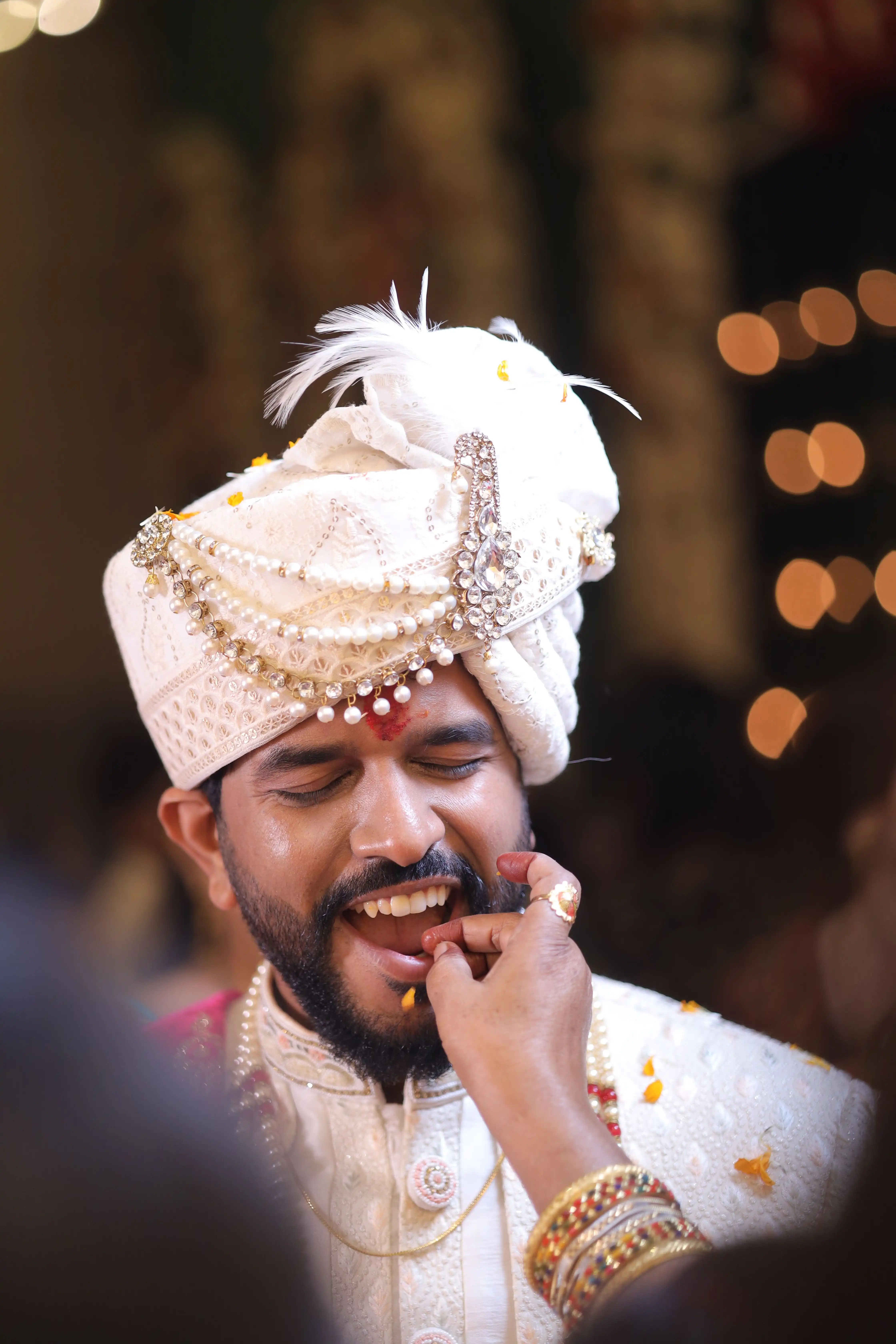 Evening celebration shot