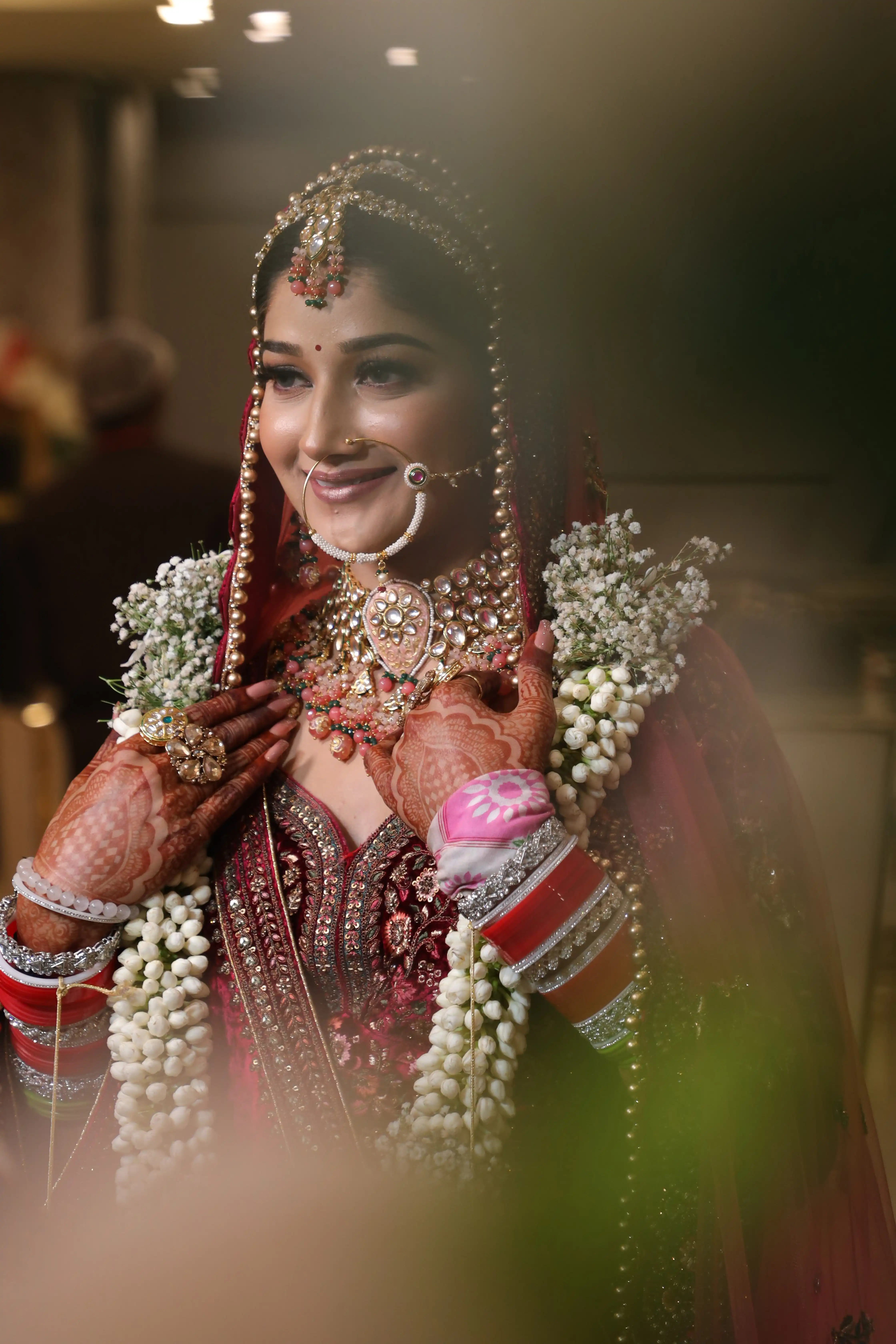 Couple portrait with warm light